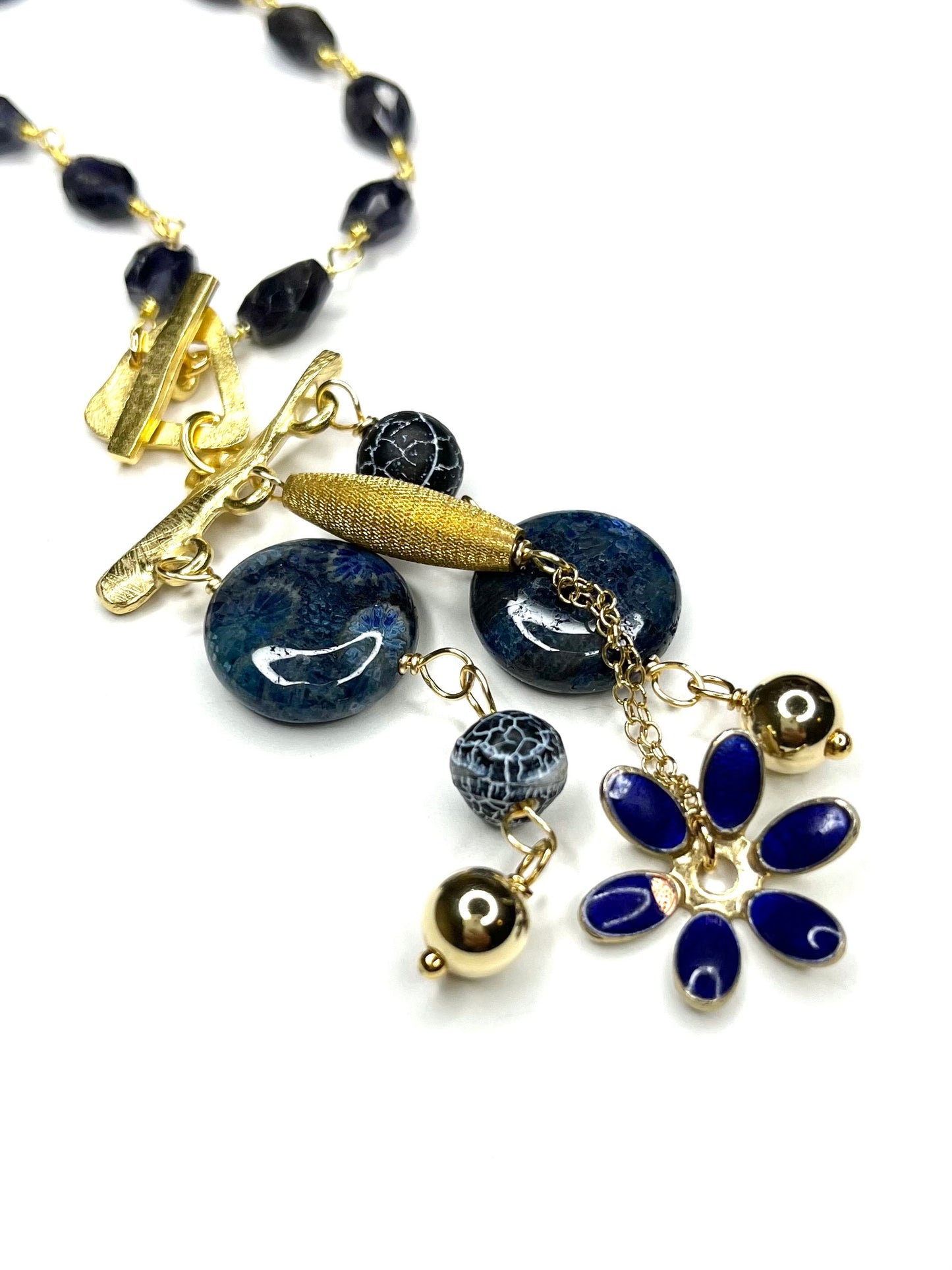 Iolite Charm Necklace