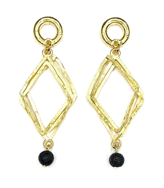 Black Lava Earring