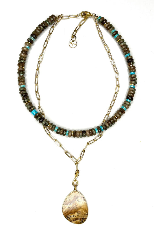 Double Jasper Necklace