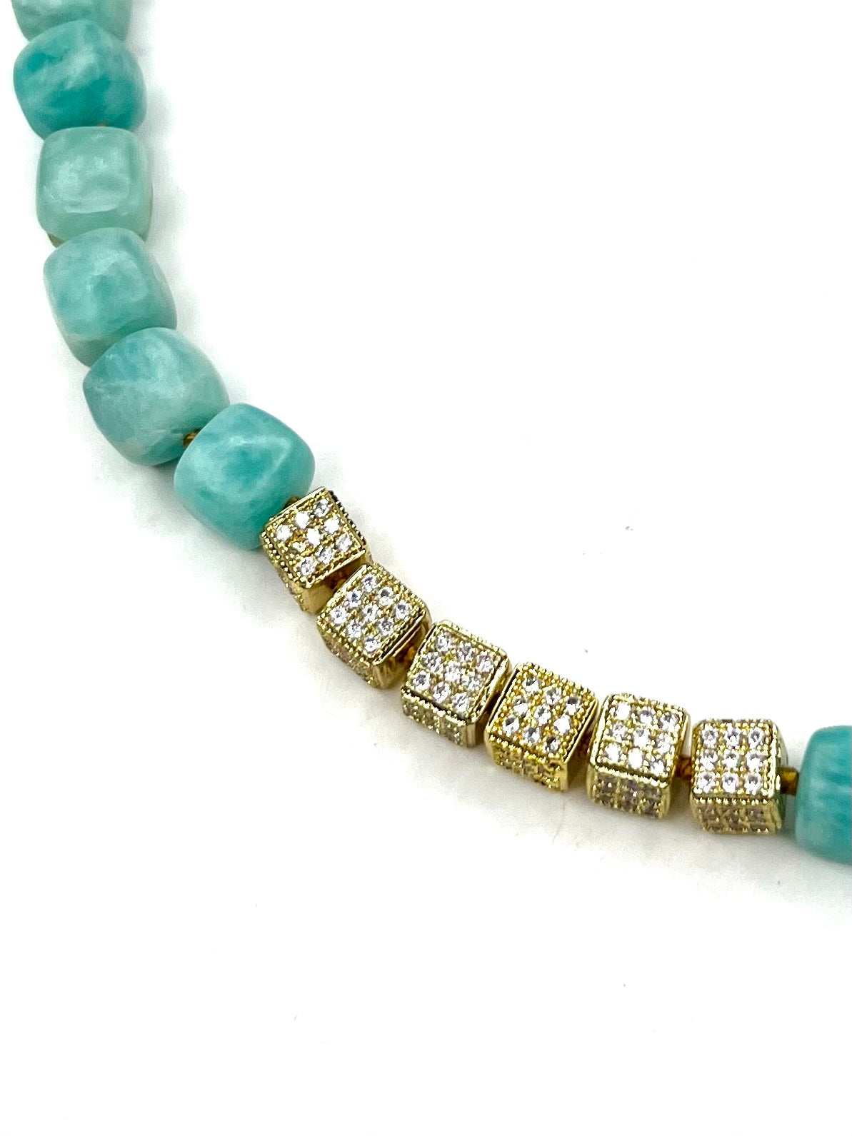 Larimar Cube Necklace