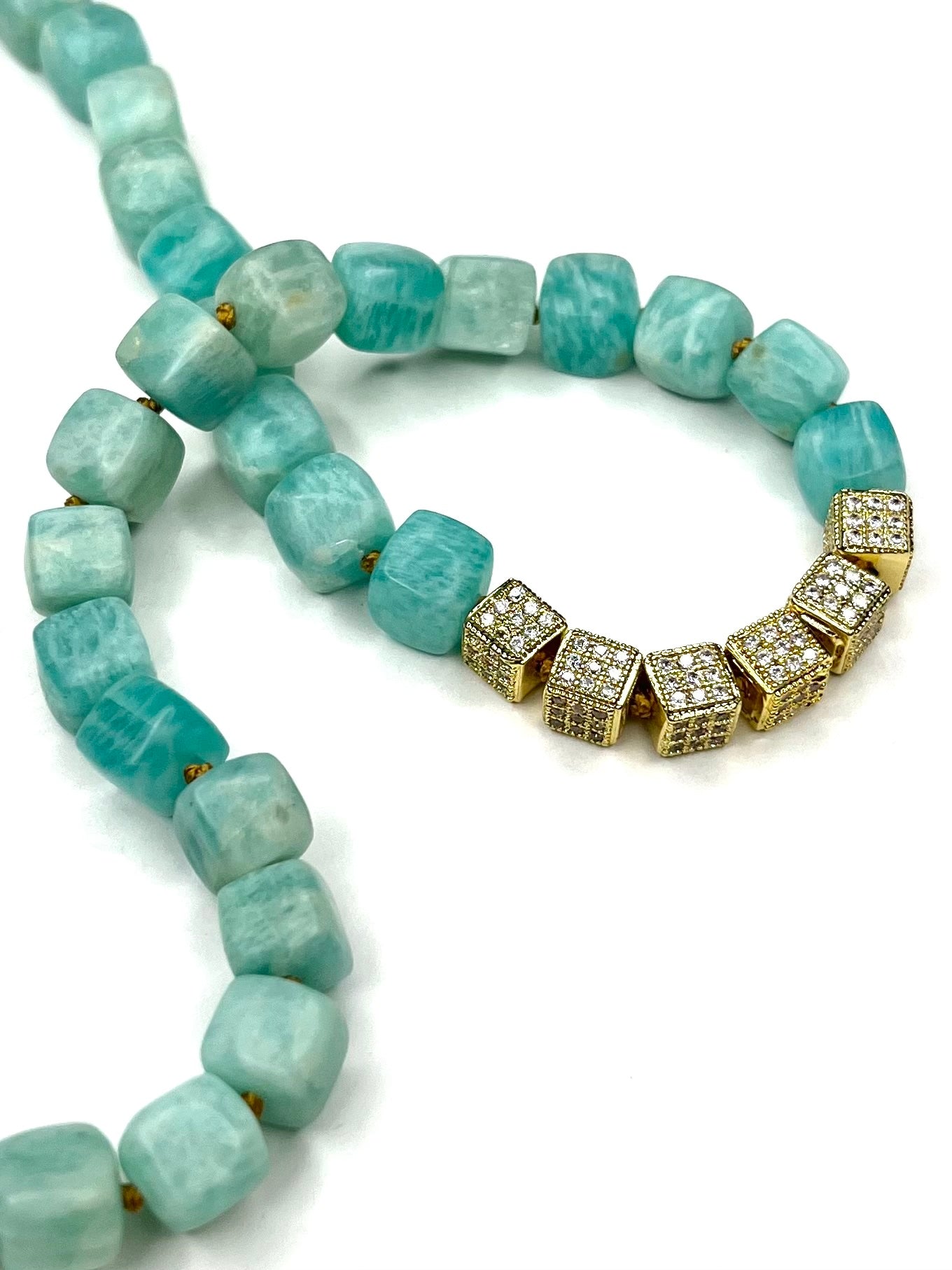 Larimar Cube Necklace