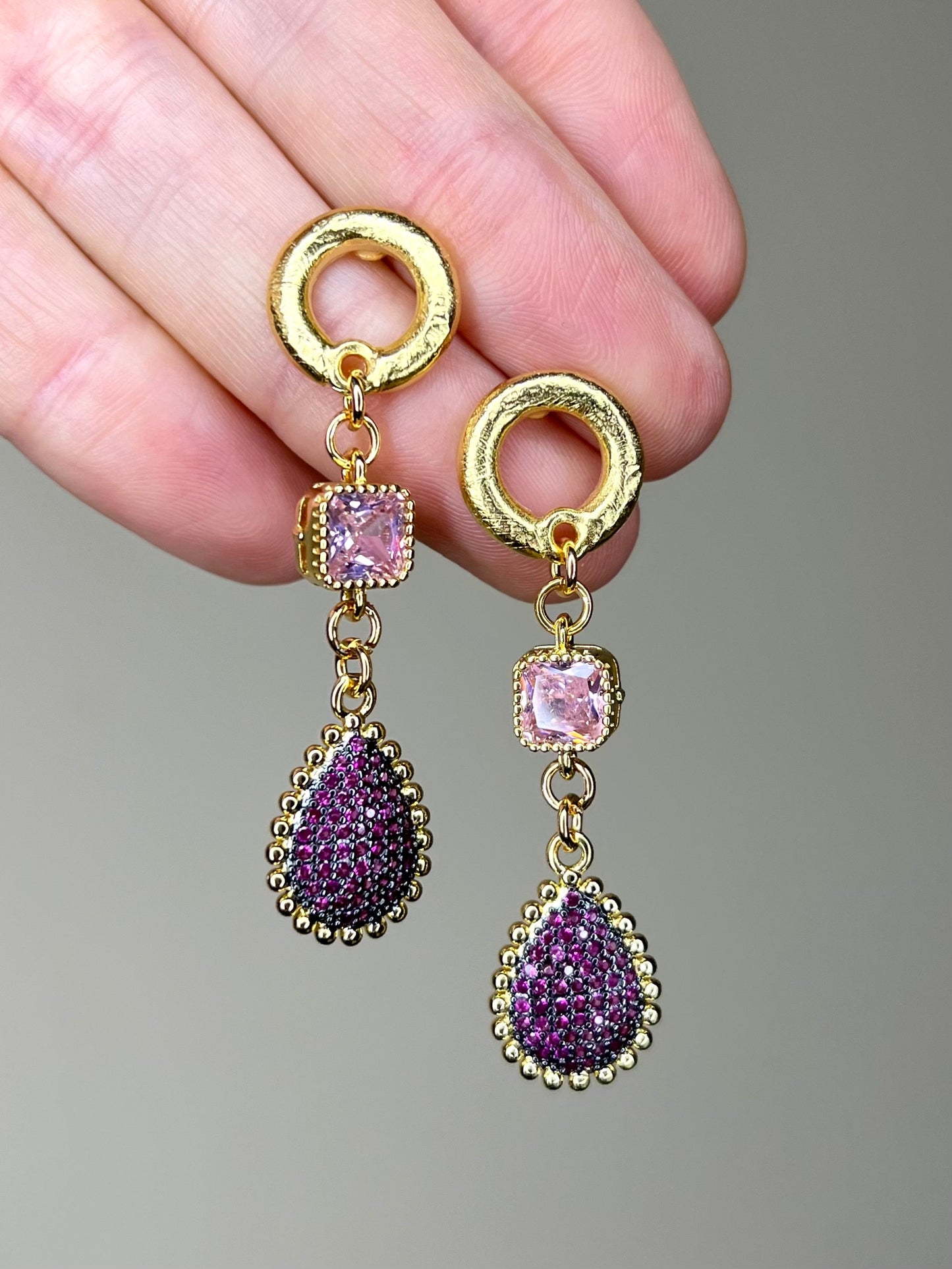 Pink Sparkle  Earring