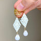Solid Color Diamond Shaped Woven Earring (2 stone options)