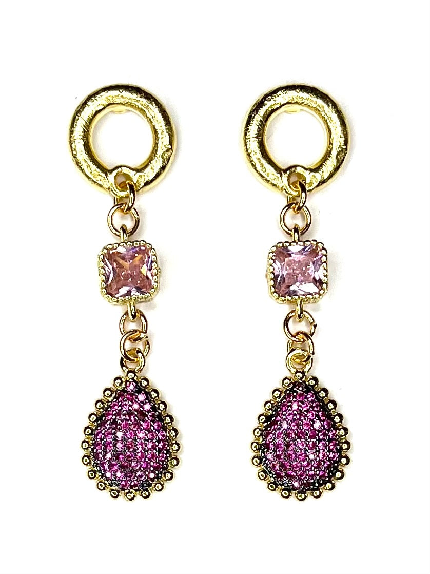 Pink Sparkle  Earring