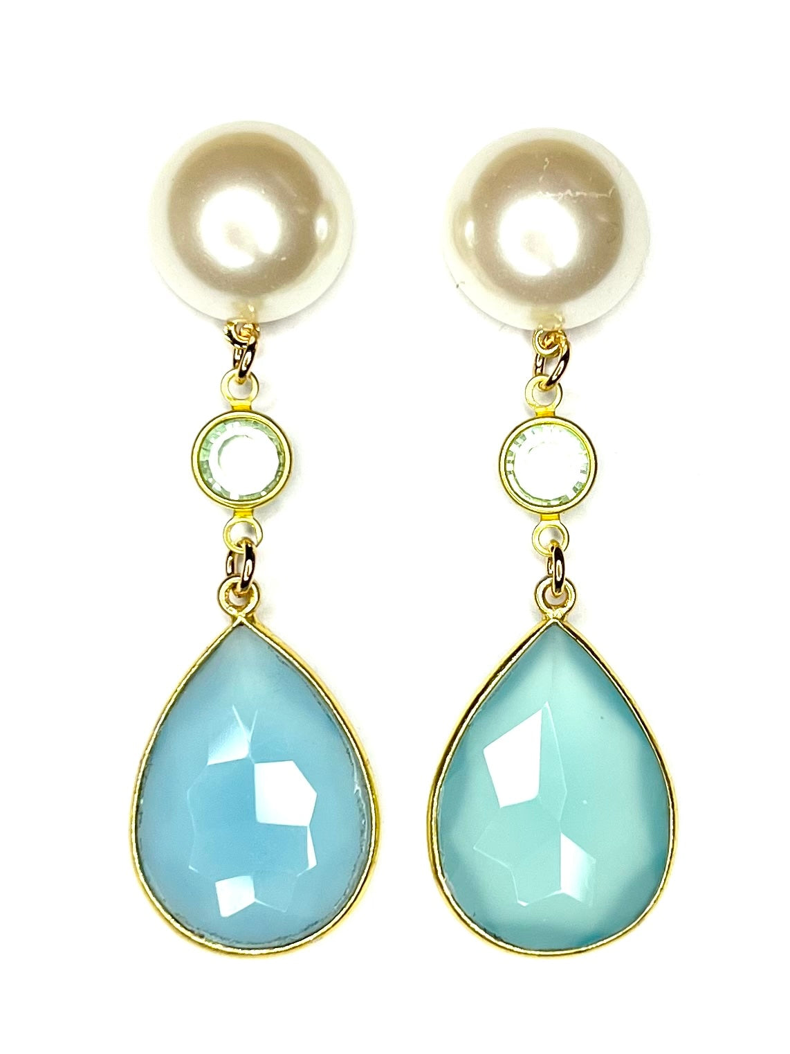 Blue Chalcedony Earring