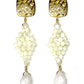 Solid Color Diamond Shaped Woven Earring (2 stone options)