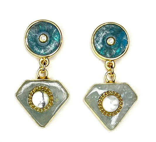 Mixed Gemstone Earring (3 color choices)