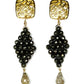 Solid Color Diamond Shaped Woven Earring (2 stone options)