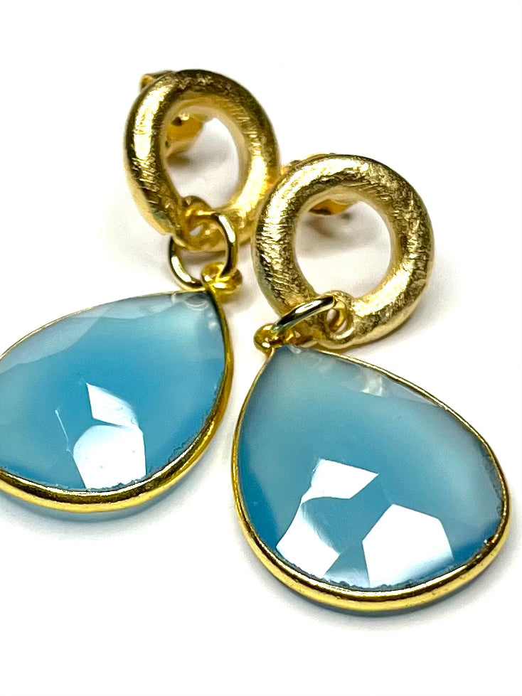 Chalcedony Teardrop Earring