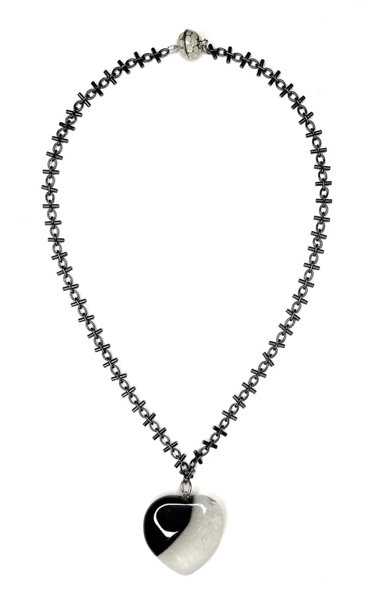 Agate Heart Necklace