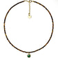 Tiger Eye Necklace with Emerald Pendant