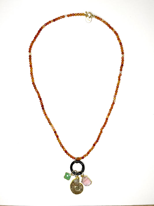 Carnelian Charm Necklace