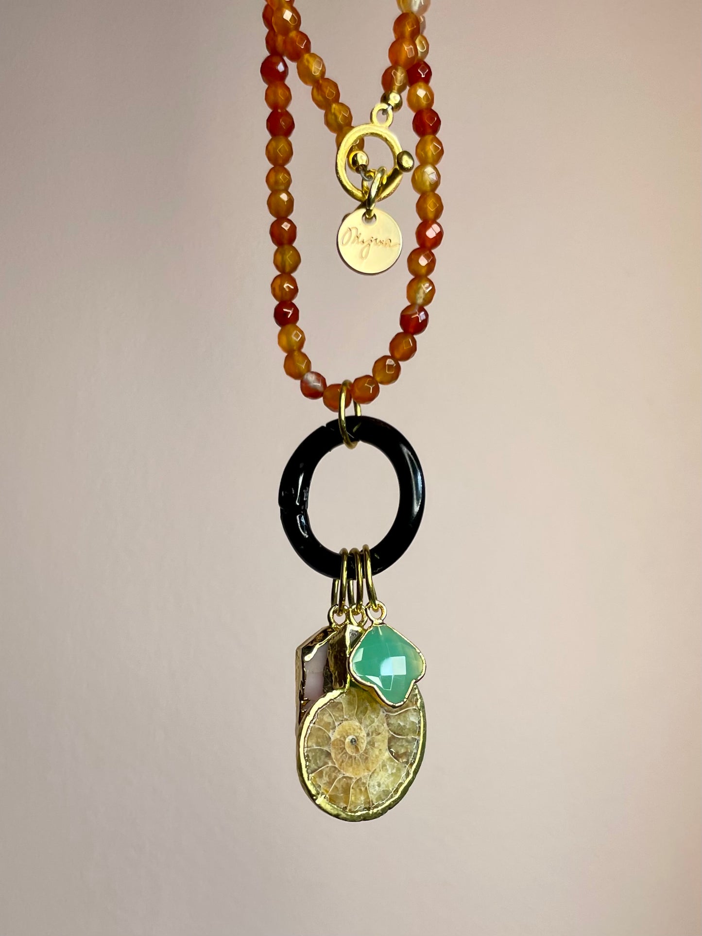 Carnelian Charm Necklace