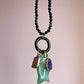 Black Agate Charm Necklace