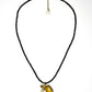 Faceted Black Onyx Rondelle Necklace with Charms