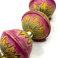 Hand Painted Leather Bead Choker