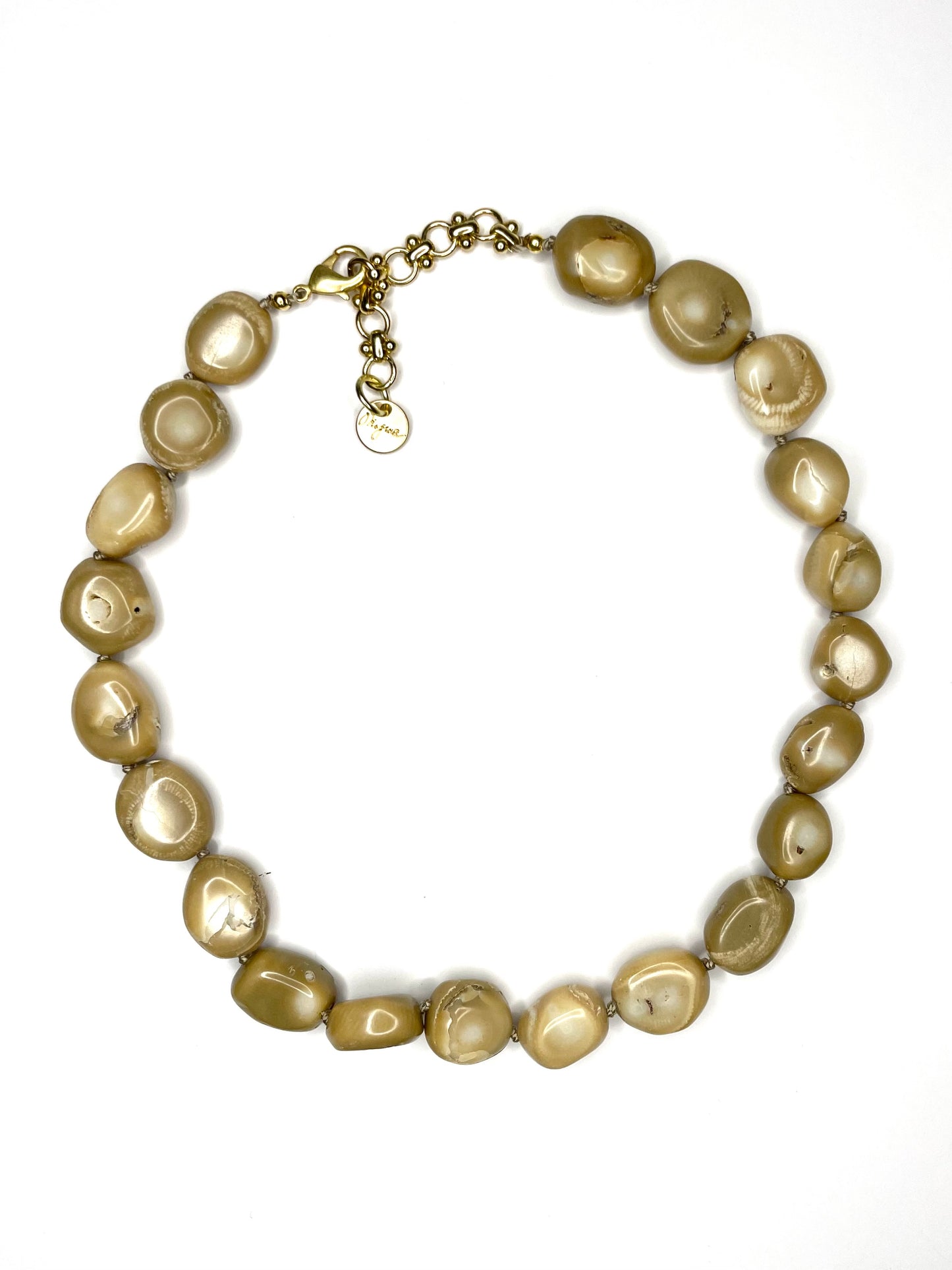 Hand Knotted Yellow Jasper Choker