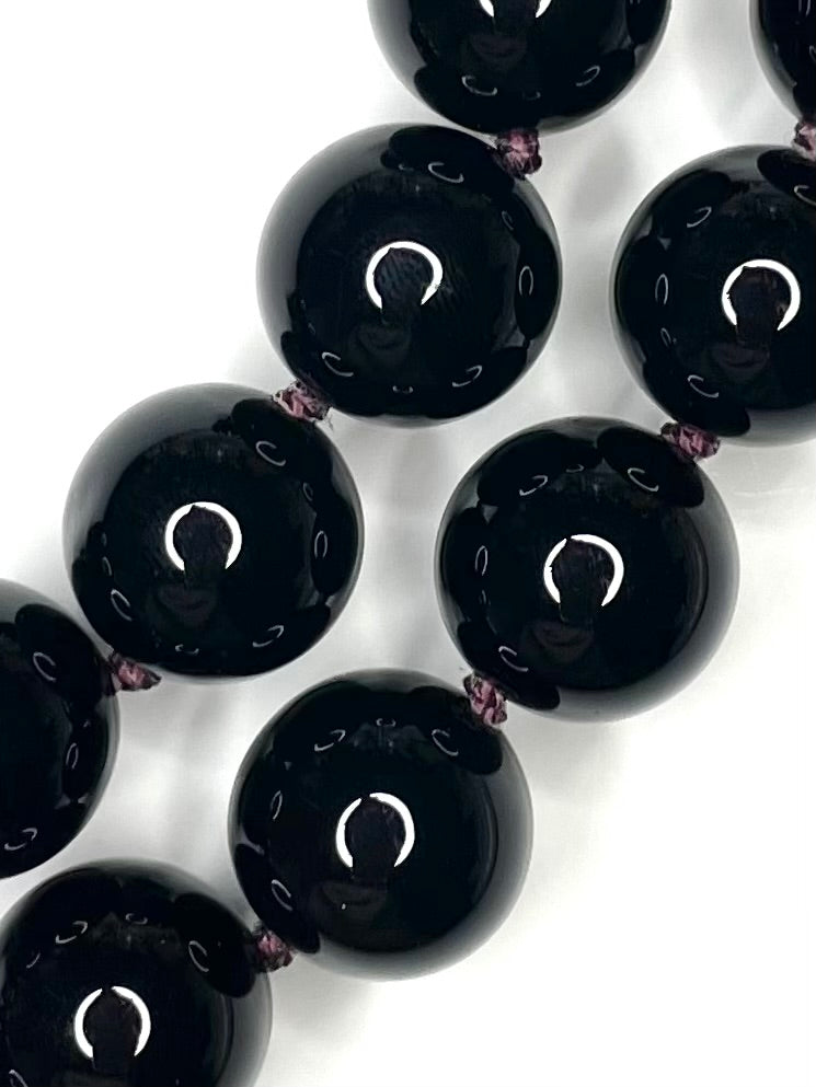 Black Onyx Hand Knotted Choker