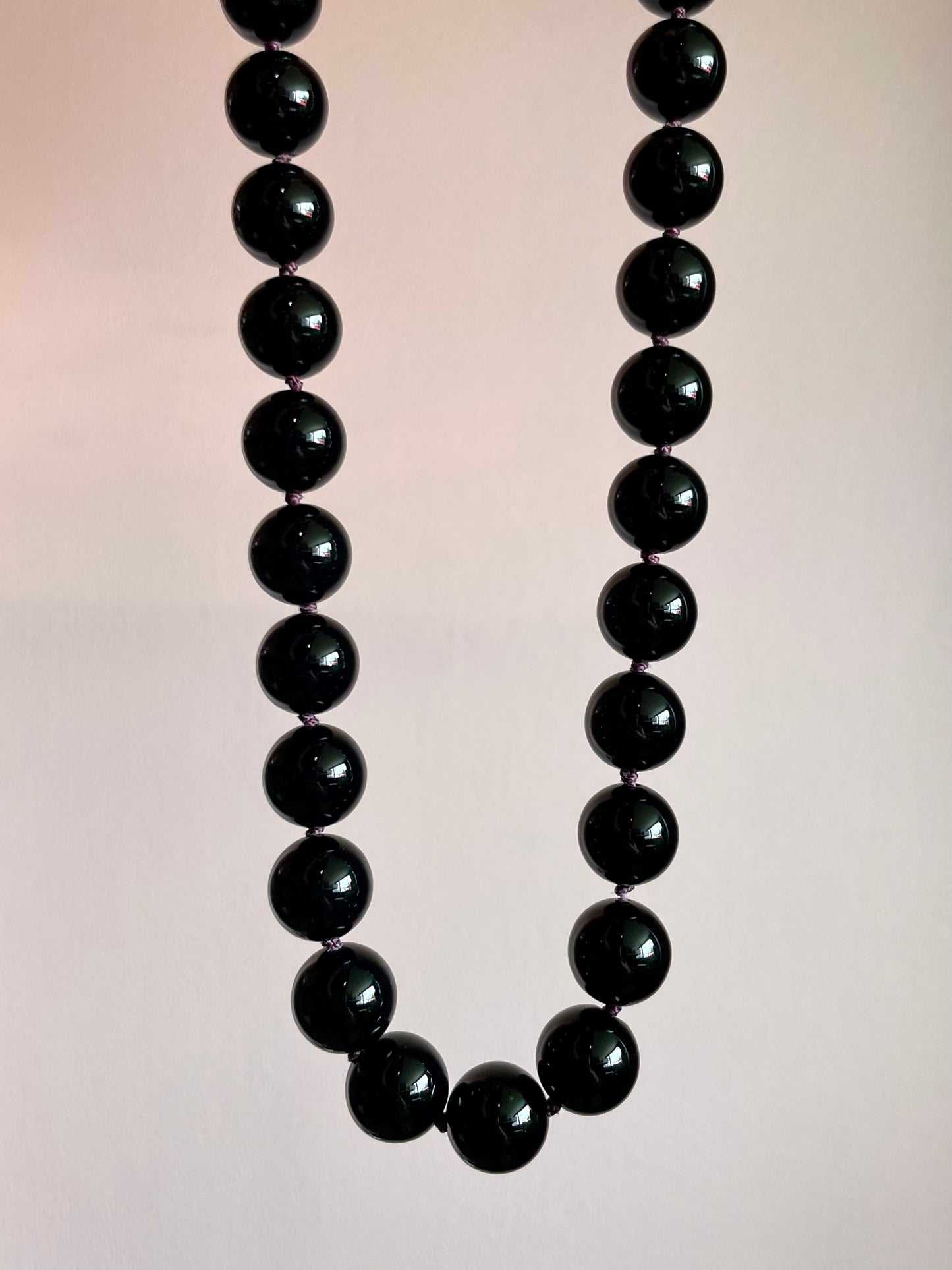 Black Onyx Hand Knotted Choker