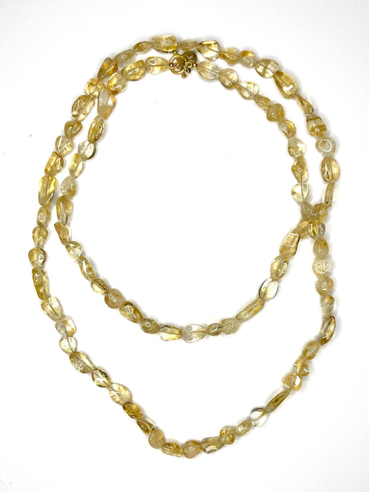 Opera Length Citrine Layering Necklace