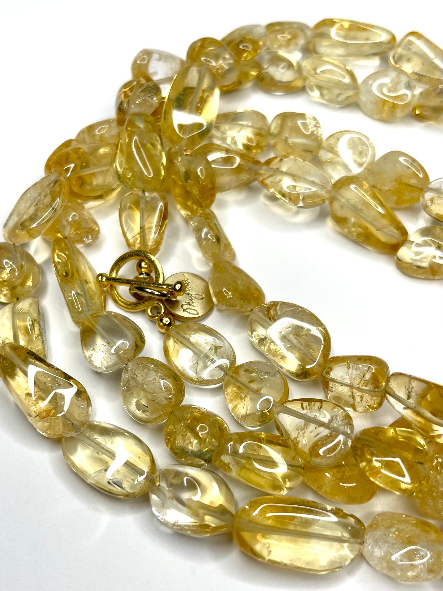 Opera Length Citrine Layering Necklace