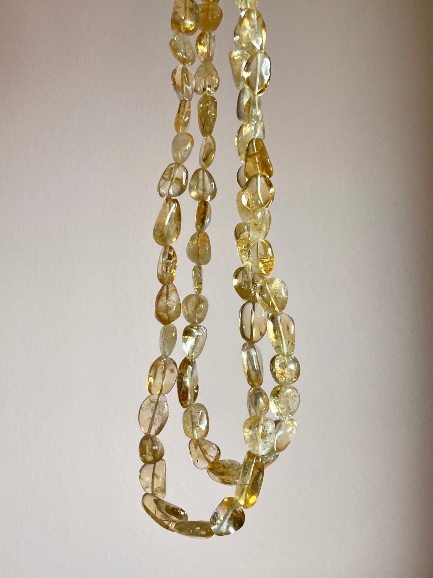 Opera Length Citrine Layering Necklace