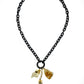 Chunky Black Chain Charm Necklace
