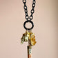 Chunky Black Chain Charm Necklace