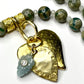Ocean Jasper Necklace with Multi Charm Drop