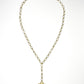 Gold Medallion Y Shaped Necklace