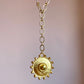 Gold Medallion Y Shaped Necklace