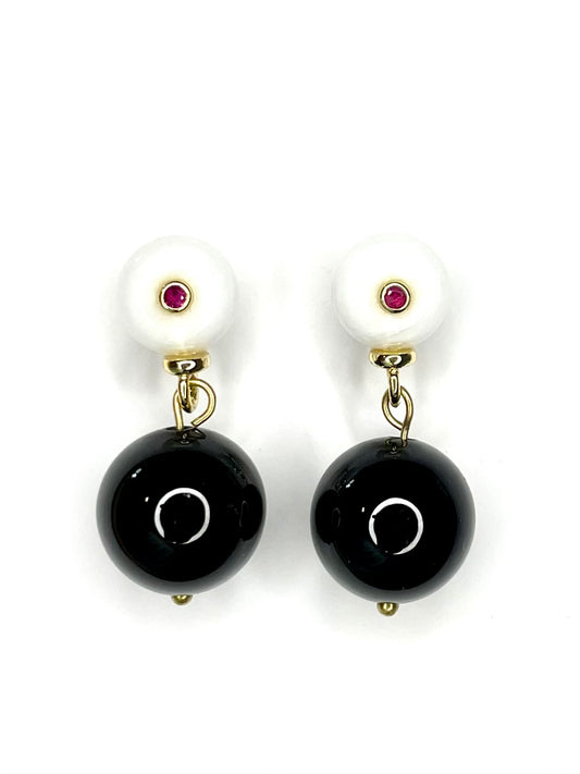 Black and White Earring