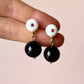 Black and White Earring
