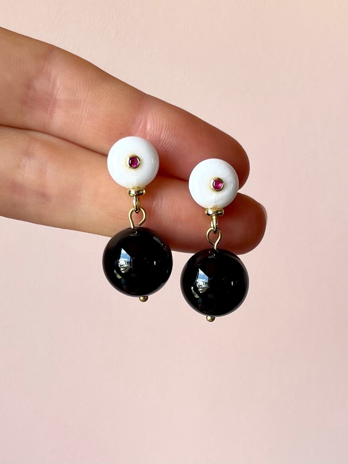 Black and White Earring